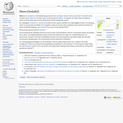 Marea (Seekabel) - Wikipedia