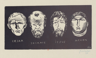 Félix Vallotton: Cæsar, Socrate, Iesus, Neron (1892)