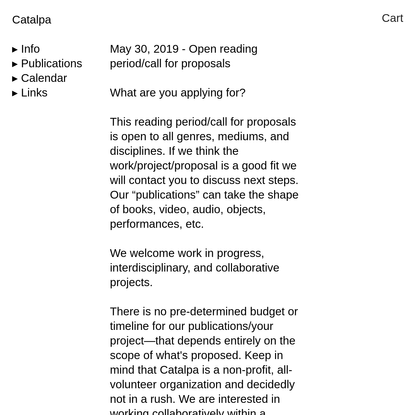 Proposals - Catalpa