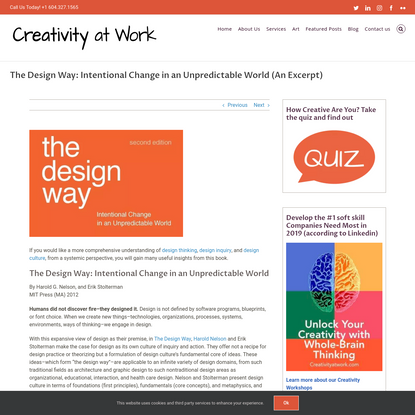 An Excerpt from The Design Way: Intentional Change in an Unpredictable World