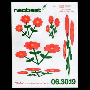 Did the artwork for the latest neobeat flyer. Flowers by me, design by @mrdrewryan