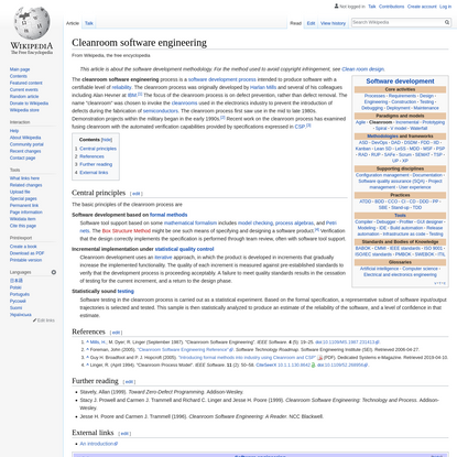 Cleanroom software engineering - Wikipedia