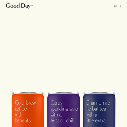 Good Day | CBD beverages for better days