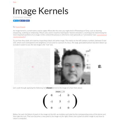 Image Kernels explained visually