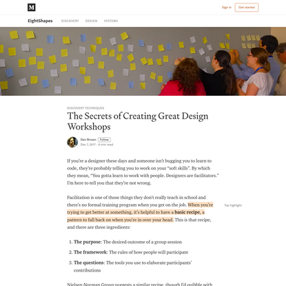 The Secrets of Creating Great Design Workshops