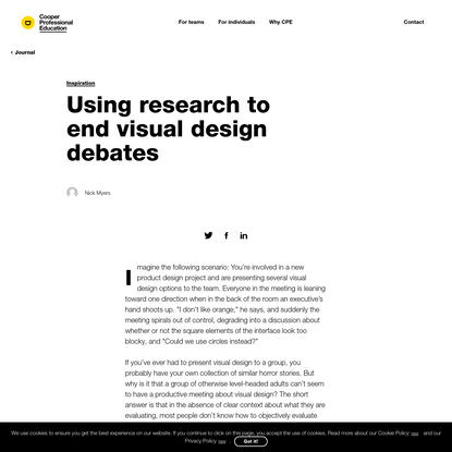 Using research to end visual design debates