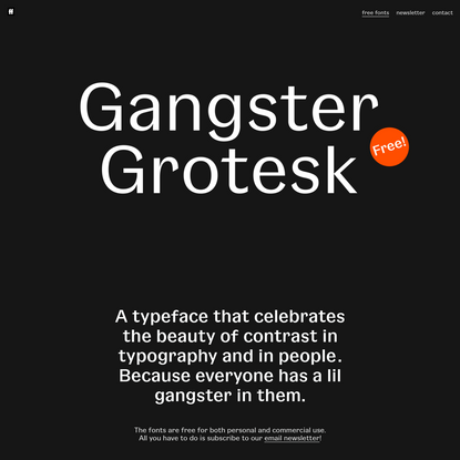 Gangster Grotesk - Free Fonts