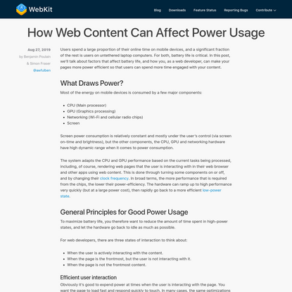 How Web Content Can Affect Power Usage