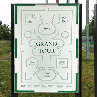 Poster designed for " Grand Tour " @headgeneve visual arts graduates open studio show #graphicdesign #poster #swissposters #...