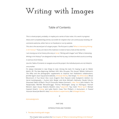 Writing with Images