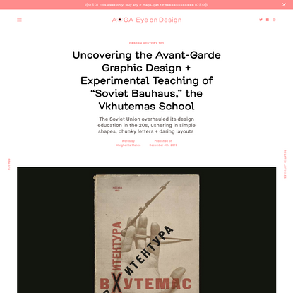 Uncovering the Avant-Garde Graphic Design + Experimental Teaching of "Soviet Bauhaus," the Vkhutemas School | | Eye on Design