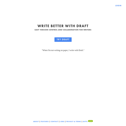 Draft. Write Better.