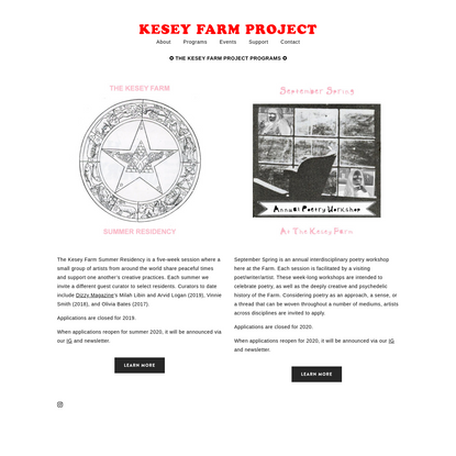 Programs - KESEY FARM PROJECT