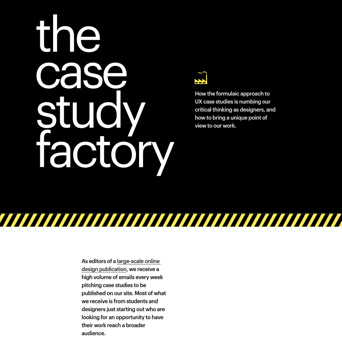 the case study factory