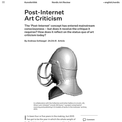 Post-Internet Art Criticism - Kunstkritikk