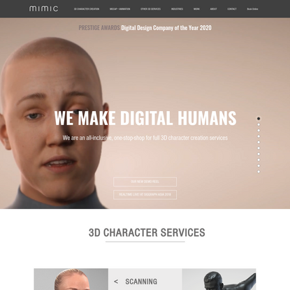 Mimic | Digital Doubles, Motion Capture and 3d services