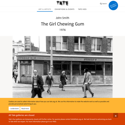 'The Girl Chewing Gum', John Smith, 1976 | Tate