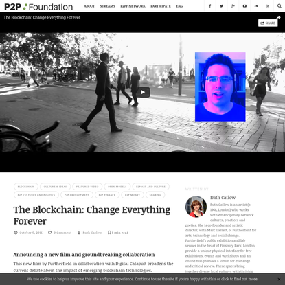 The Blockchain: Change Everything Forever | P2P Foundation