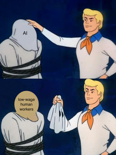 AI - low-wage human workers