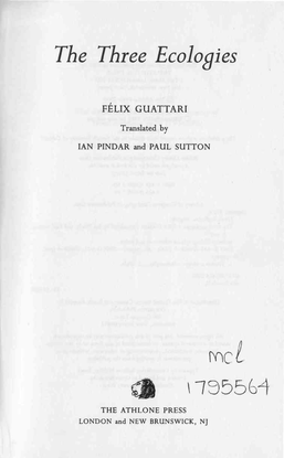 Felix Guitari - Three Ecologies