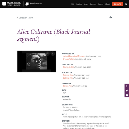 Alice Coltrane (Black Journal segment)