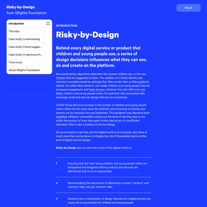 Introduction to Risky-by-Design