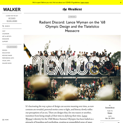 Radiant Discord: Lance Wyman on the ’68 Olympic Design and the Tlatelolco Massacre