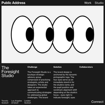 Foresight Studio — Public Address