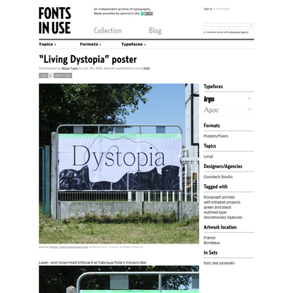“Living Dystopia” poster