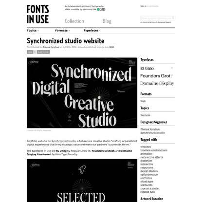 Synchronized studio website