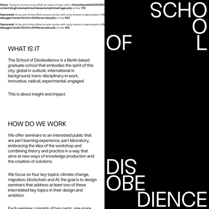 About — School of Disobedience
