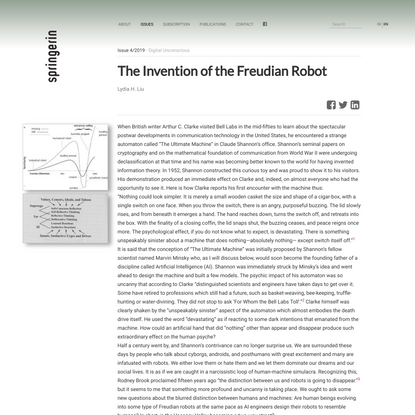 The Invention of the Freudian Robot - springerin | Hefte für Gegenwartskunst