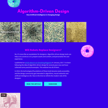 Algorithm-Driven Design — How AI is Changing Design by Yury Vetrov
