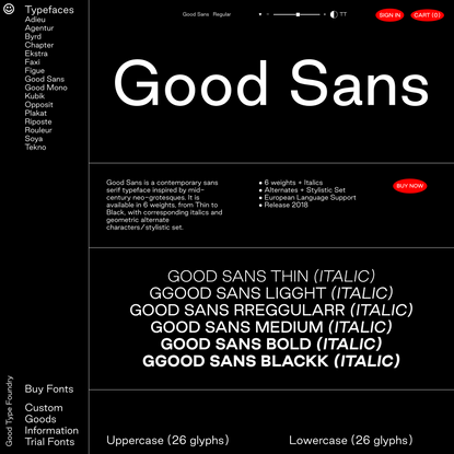 Good Sans — Good Type Foundry