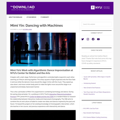 Mimi Yin: Dancing with Machines