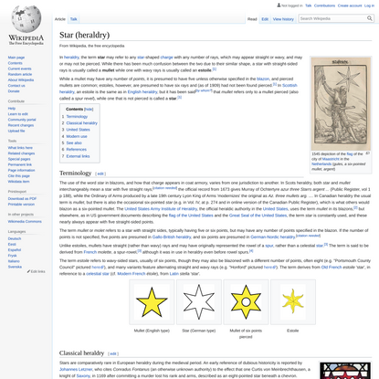 Star (heraldry) - Wikipedia