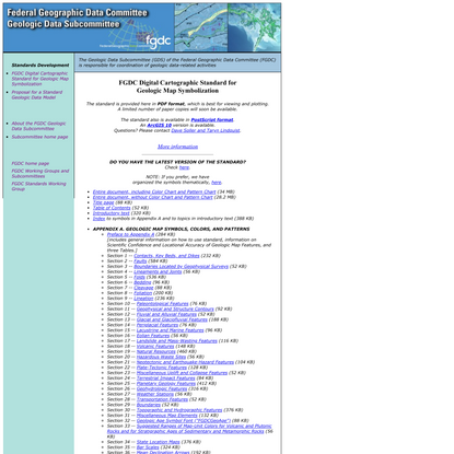 FGDC Geologic Map Symbol Standard -- PDF format
