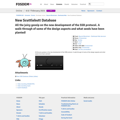 FOSDEM 2021 - New Scuttlebutt Database