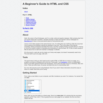 A Beginner’s Guide to HTML and CSS