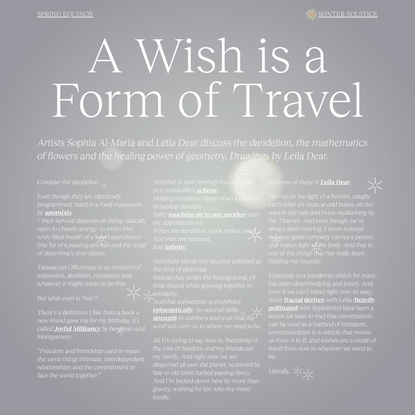 A Wish is a Form of Travel