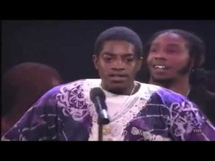 Outkast winning Best New Rap Group at the Source Awards 1995 03