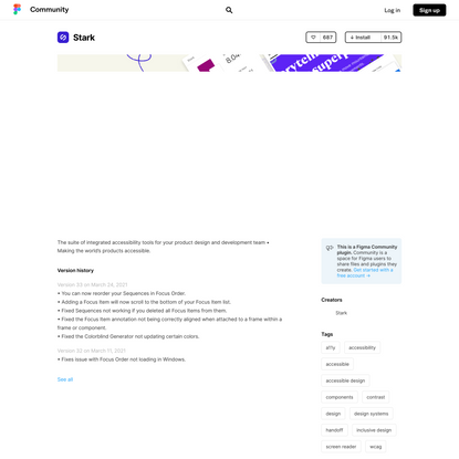 Figma - Stark | The suite of integrated accessibility tools for your product design and development team • Making...