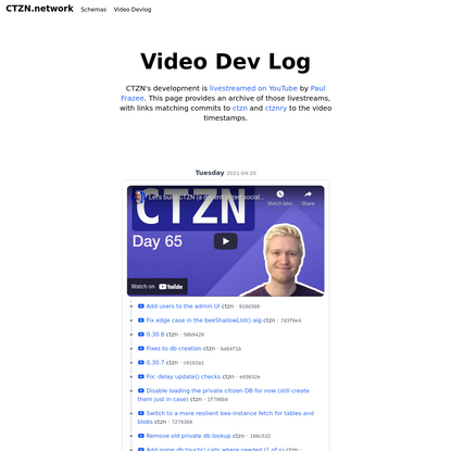 Video Dev Log