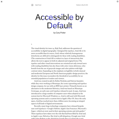Triple Canopy – Accessible by Default by Cary Potter