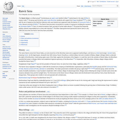 Ranvir Sena - Wikipedia