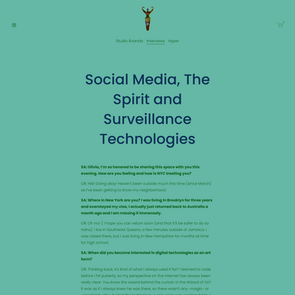 Social Media, The Spirit and Surveillance Technologies — Studio Ānanda