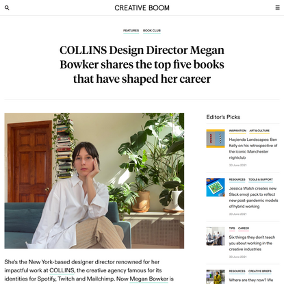 COLLINS Design Director Megan Bowker shares the top five books that have shaped her career