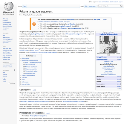 Private language argument - Wikipedia