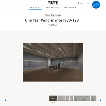 ‘One Year Performance1980-1981’, Tehching Hsieh, 1980–1 | Tate