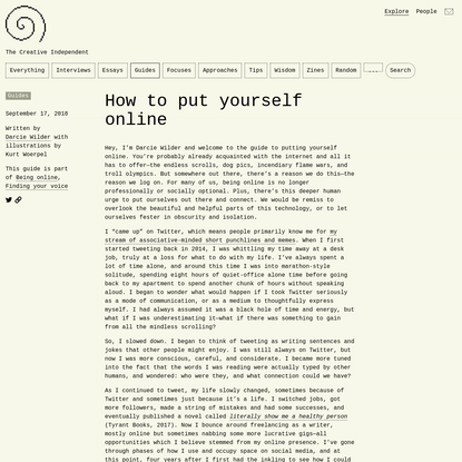 How to put yourself online